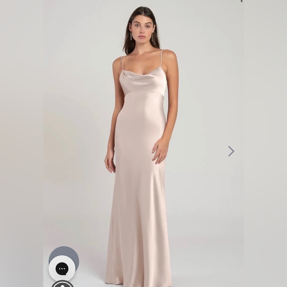 - Jenny Yoo Addison Bridesmaid Dress in Luxe Satin Prosecco